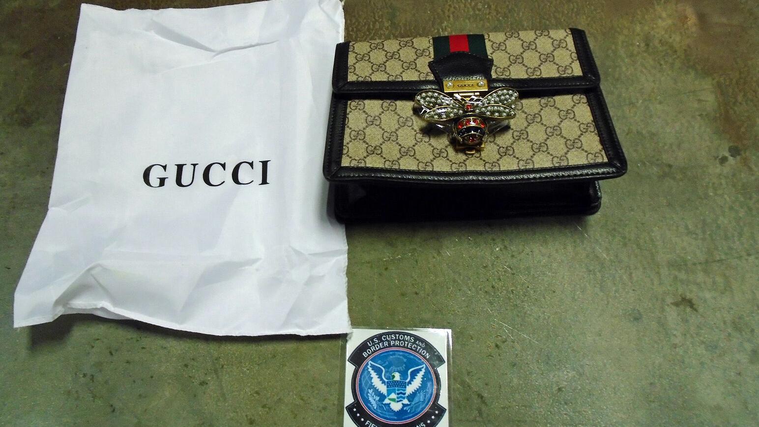 Counterfeit Gucci handbag seized at Louisville International Airport on Sept. 17, 2020